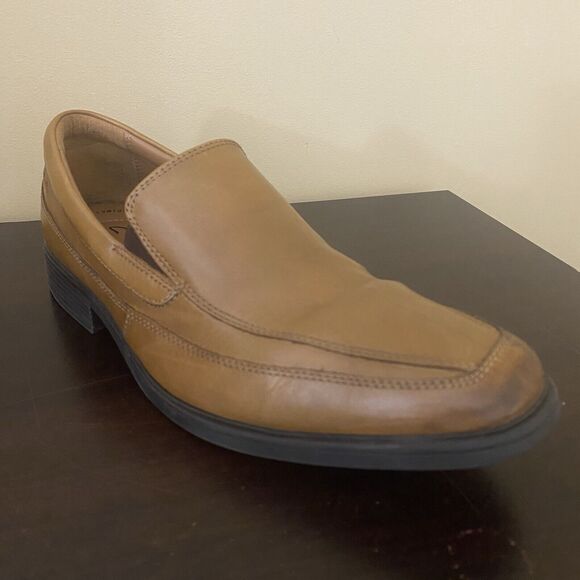 Clarks Men's Tilden Free 9 Dark Tan Leather - Picture 2 of 7